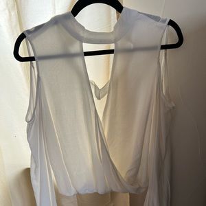 White formal top